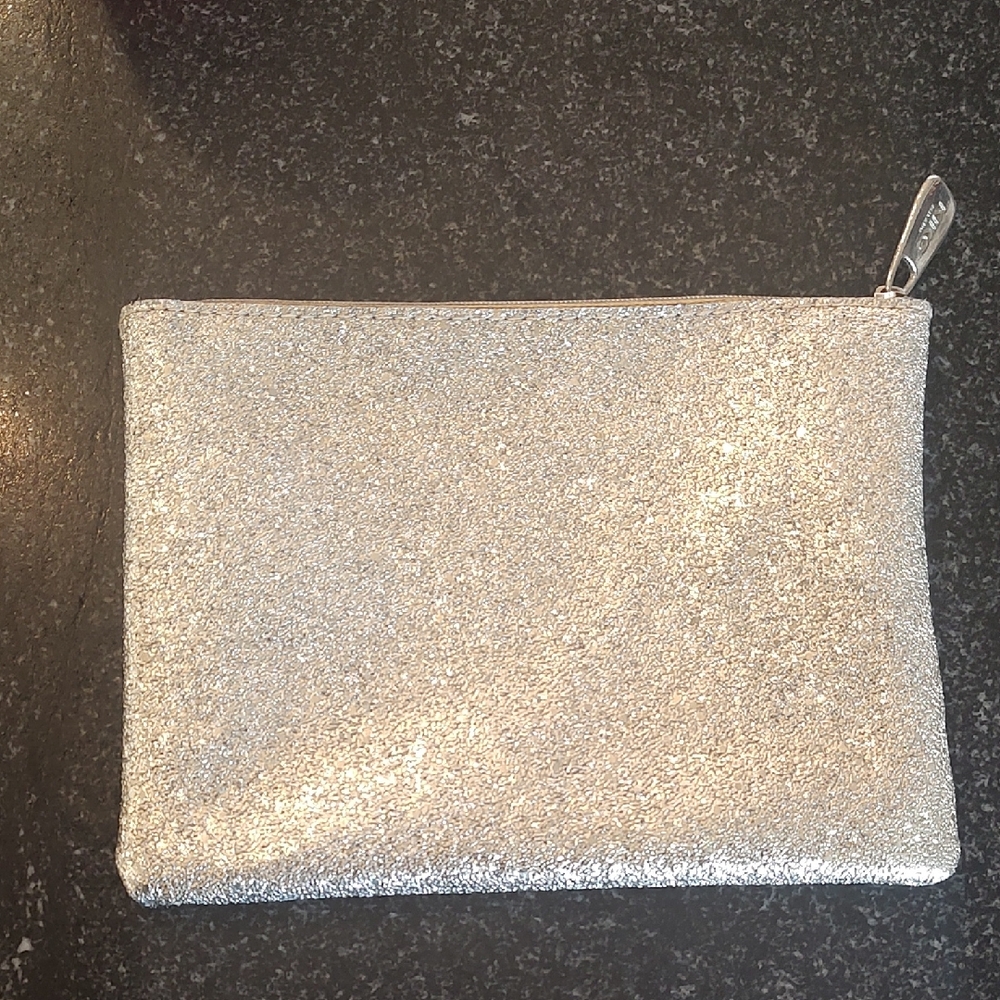 Kiko Milano Makeup Cosmetic Pouch Used Shimmer Gold
